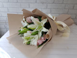 Graceful Lily & Rose Hand Bouquet - BQ863