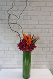 Bird of Paradise & Orchid Tall Vase - VS135