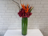 Bird of Paradise & Orchid Tall Vase - VS135