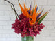 Bird of Paradise & Orchid Tall Vase - VS135