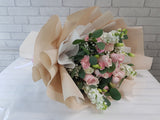 Soft Serenity Rose Mix Hand Bouquet - BQ866