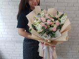 Soft Serenity Rose Mix Hand Bouquet - BQ866