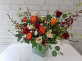 Radiant Rose & Carnation Spray Mix Vase - VS139