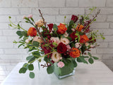 Radiant Rose & Carnation Spray Mix Vase - VS139