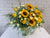 Yellow Rose & Sunflower Flower Basket MD547