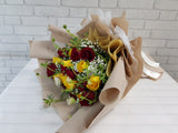 Mix Red & Yellow Hand Bouquet - BQ872