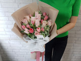 Sweet Tulip & Roses Hand Bouquet - BQ873