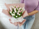 Exquisite Pink and White Tulip Bouquet -BQ879