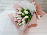 Exquisite Pink and White Tulip Bouquet - BQ879