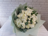 Grandiose Beauty White Hydrangeas Bouquet - BQ871