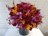 Tropical Orchid & Rose Flower Box - BK228