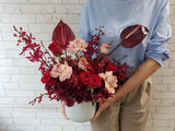 Cappuccino Rose & Orchid Vase - VS143