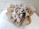 Pink Rose & Carnation Hand Bouquet - BQ878