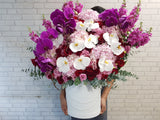 Lavish Phalaenopsis Orchid Hydrangeas Flower Box -BK238