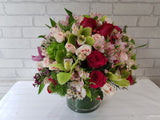 Cymbidium & Rose Mix Vase  - VS145