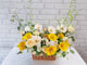Bright Gerbera & Rose Flower Basket - BK272