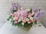 Blossom Pink Hydrangea Basket - BK979