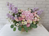 Blossom Pink Hydrangea Basket - BK979