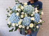 Elegant Hydrangeas Rose Mix Flower Box - BK279