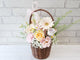 Gardening Rose & Gerbera Mix Flower Basket - BK269