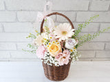 Gardening Rose & Gerbera Mix Flower Basket - BK269