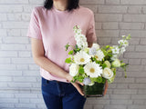 Graceful White Gerbera & Rose Vase - VS148