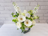 Graceful White Gerbera & Rose Vase - VS148