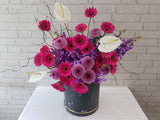 Vibrant Purple Floral Flower Box - BK281