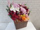 Cheerful Hydrangeas & Fruit Basket - FR215