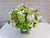 green Hydrangeas, white Hydrangeas, 6 Matthiola, 5 Cymbidium vase