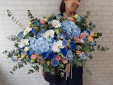 Azure Hydrangeas Rose Flower Box - BK283
