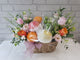 Cheerful Rose & Fruit Basket - FR217