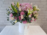 Pink Rose & Hydrangeas Flower Box - BK287