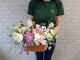 Lovely Hydrangeas & Matthiola Flower Basket - BK289