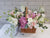  Hydrangeas & Matthiola Flower Basket - BK289