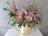 Hydrangeas & Phalaenopsis Gold Flower Box - BK303