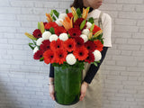 Vibrant Gerbera & Lilies Vase - VS158