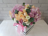 Lovely Eustoma & Rose Flower Box - BK670