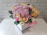 Lovely Eustoma & Rose Flower Box - BK670
