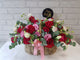 Mixture of Rose & Eustomas Flower Basket - BK166