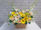 Bright Gerbera & Rose Flower Basket - BK272