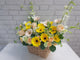 Bright Gerbera & Rose Flower Basket - BK272