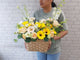 Bright Gerbera & Rose Flower Basket - BK272