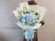 Sky Blue Hydrangeas Mix Hand Bouquet - BQ948