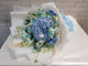 Sky Blue Hydrangeas Mix Hand Bouquet - BQ948