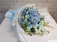 Sky Blue Hydrangeas Mix Hand Bouquet - BQ948