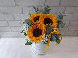 Sunflower & Baby Breath Flower Box - BK104