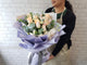 Champagne & Pink Rose Hand Bouquet - BQ940