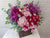 Red Pink Hydrangeas & Rose Basket - BK318