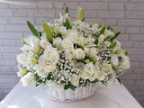 Graceful Lily & Rose Flower Basket - BT001